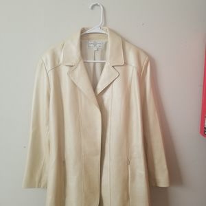 St John sport by Marie cream leather jacket